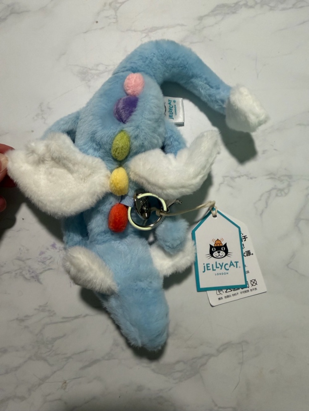 Jellycat Blue Sky dragon keychain bag, charm NWT